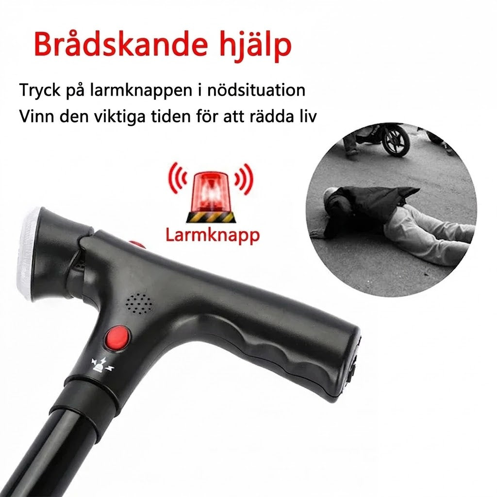 Larmknapp – tryck i en nödsituation för att påkalla hjälp