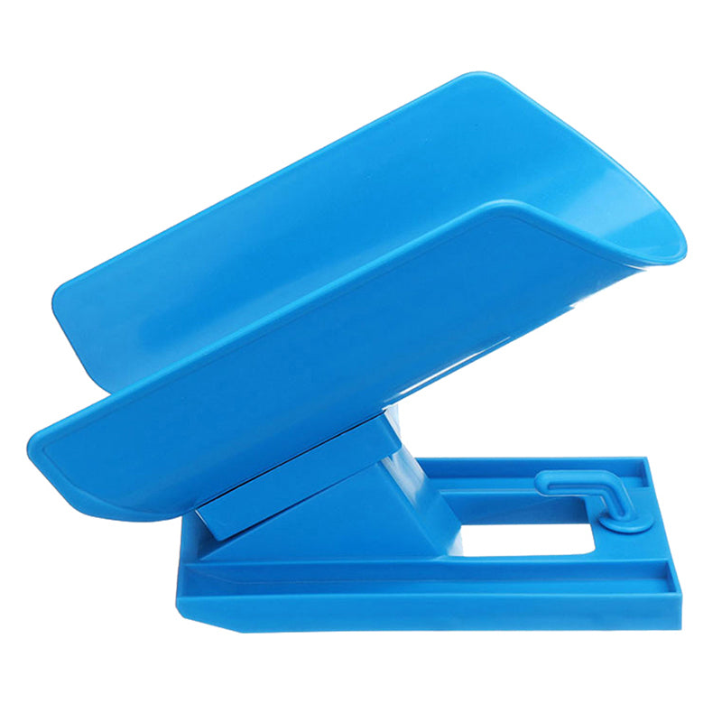 Strumpåtagarens cradle/hållare – kompakt blå plastdesign